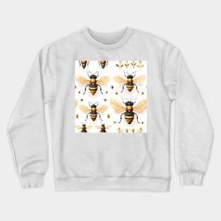 Honeycomb and Bee Pattern 6 Crewneck Sweatshirt